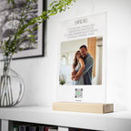 Cornice in acrilico con supporto in legno + Canzone Personalizzata image 0