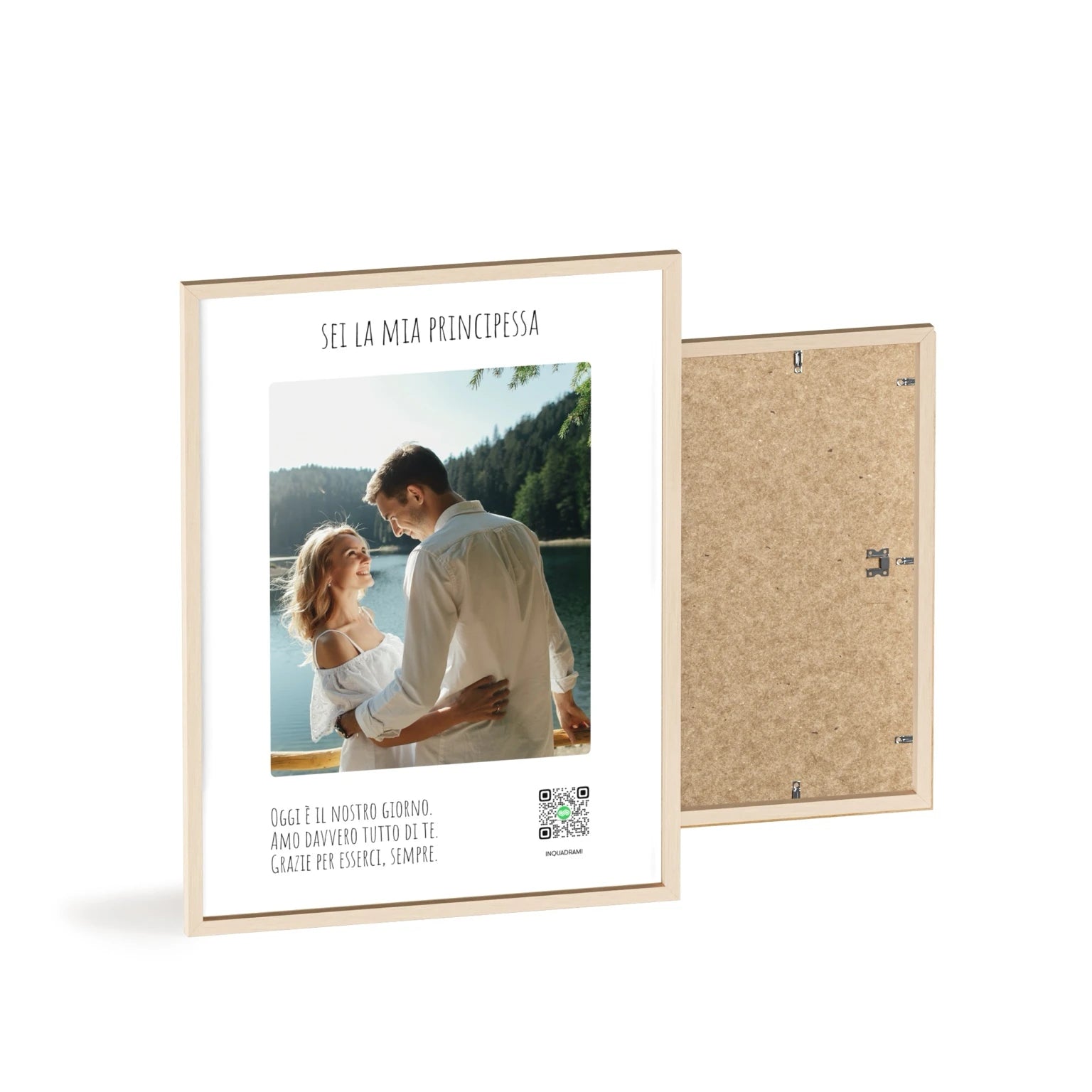 Poster con cornice in legno e Foto + Canzone Personalizzata image 2