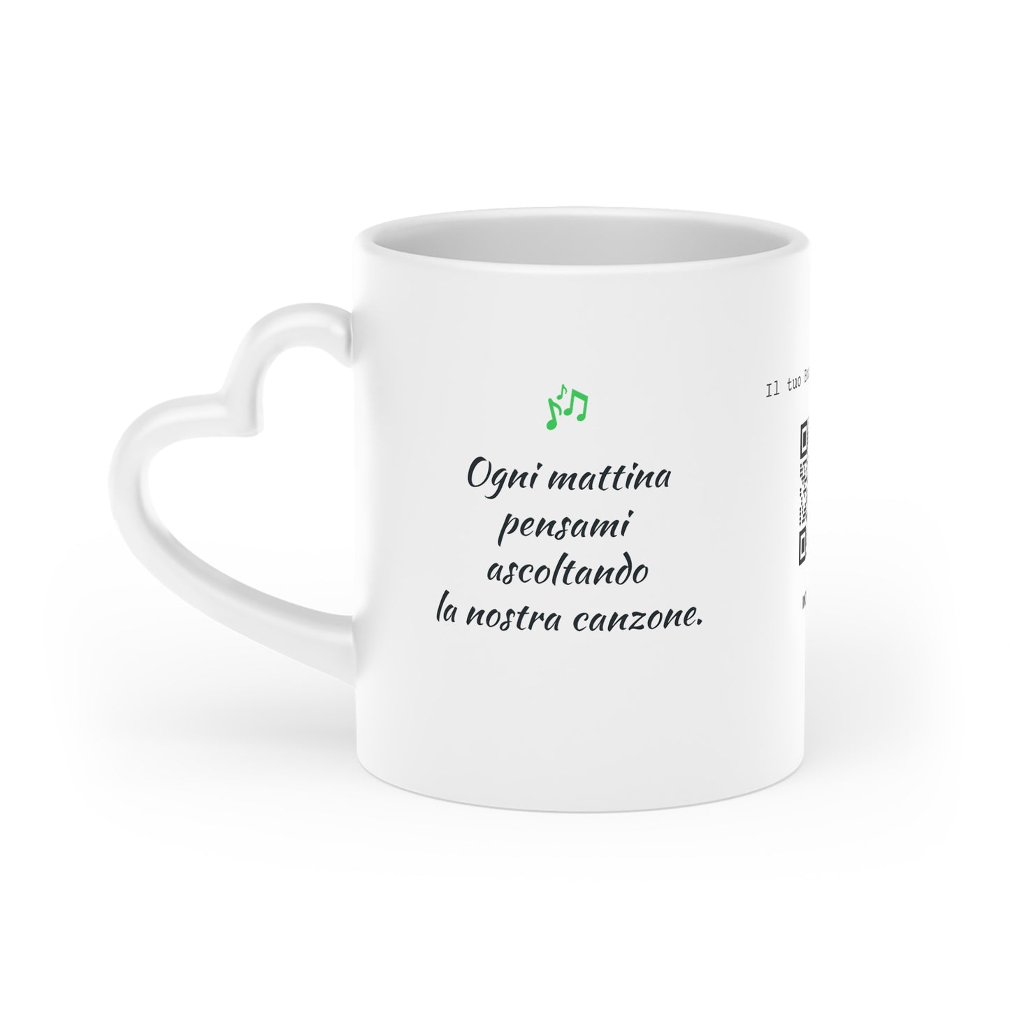 Tazza Buongiorno a forma di Cuore + Canzone Personalizzata image 5