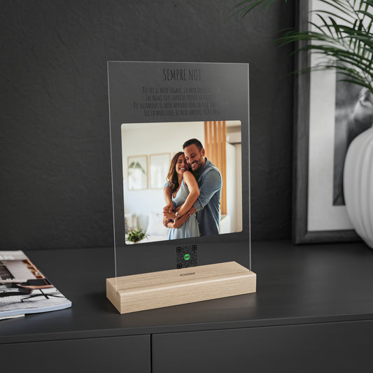 Cornice in acrilico con supporto in legno + Canzone Personalizzata image 3