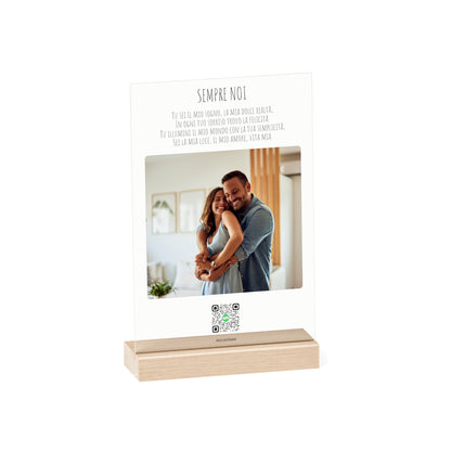 Cornice in acrilico con supporto in legno + Canzone Personalizzata image 1