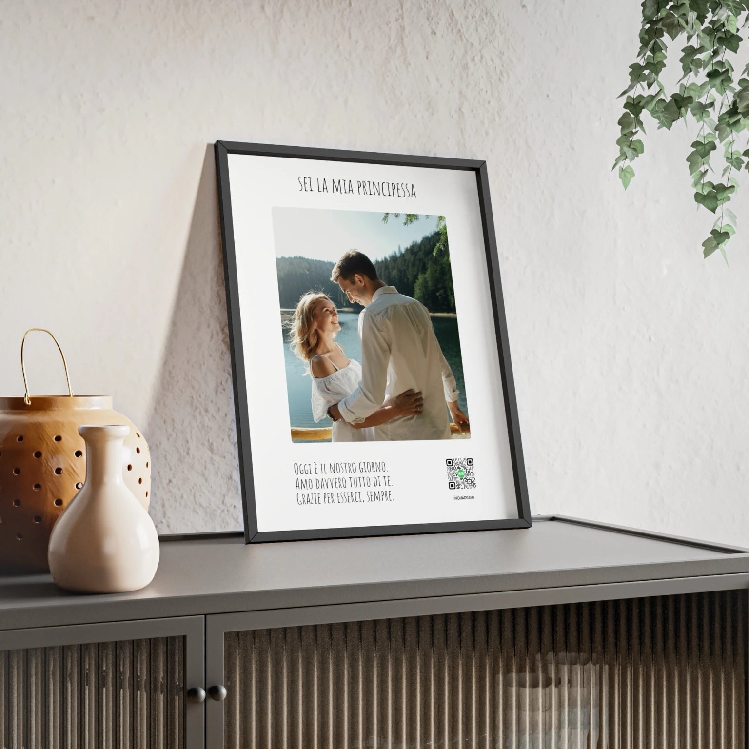 Poster con cornice in legno e Foto + Canzone Personalizzata image 4