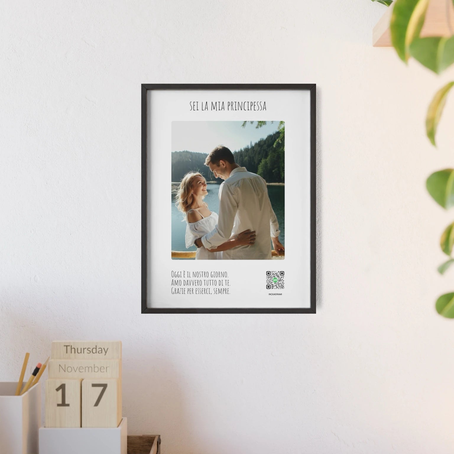 Poster con cornice in legno e Foto + Canzone Personalizzata image 3