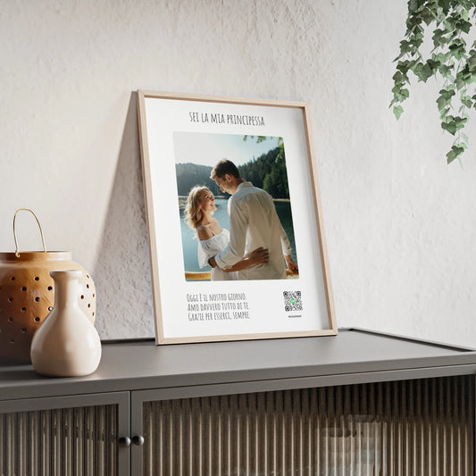 Poster con cornice in legno e Foto + Canzone Personalizzata image 0