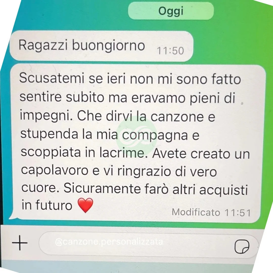 Canzone Personalizzata per Dedica Memorabile